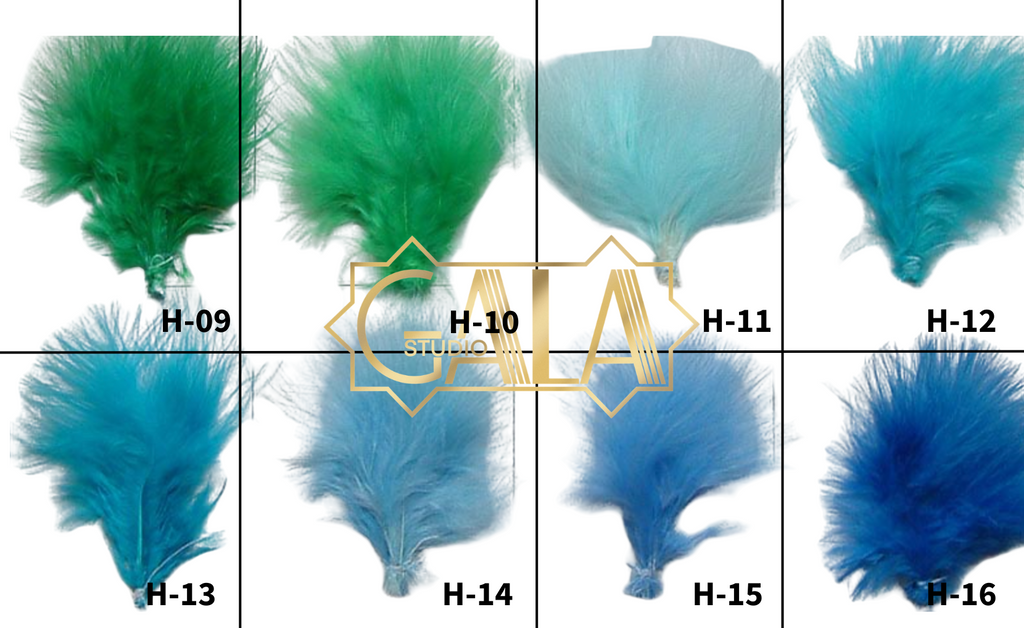 Ventagli Burlesque Decò  MEDIUM – Coppia Ventagli Professionali in Piume - Colore a scelta