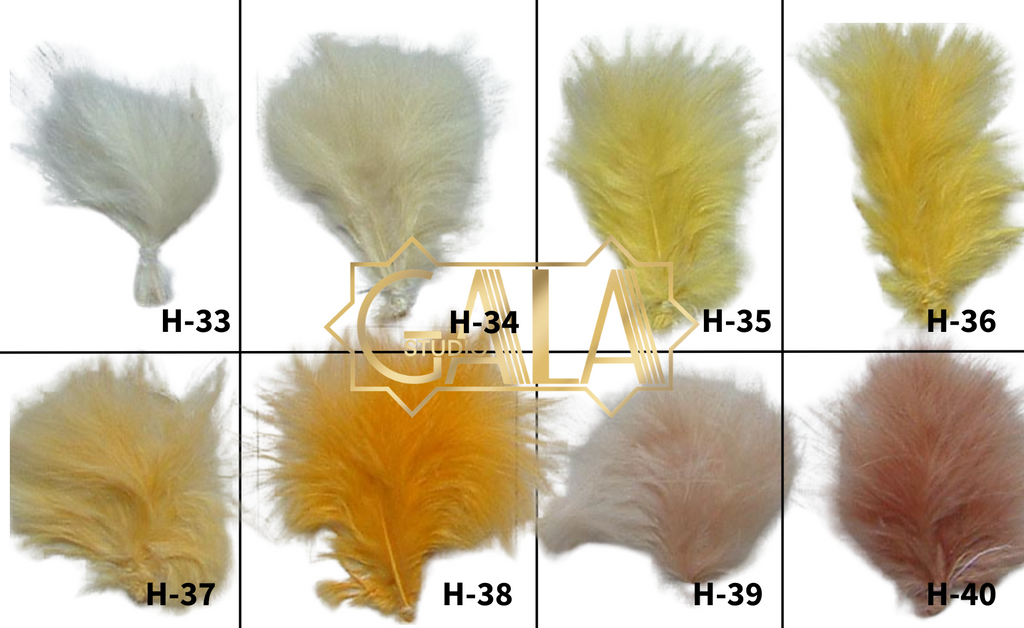 Ventagli Burlesque Decò  MEDIUM – Coppia Ventagli Professionali in Piume - Colore a scelta