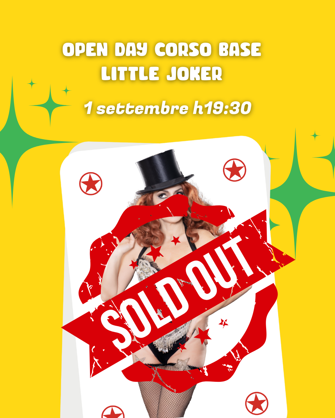 OPEN DAY - LITTLE JOKER - Corso base di Burlesque - LUNEDì 1 SETTEMBRE h. 19:30